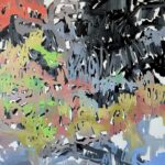 "the sky seems heavenly from earth. the earth from the sky appears grounded. that's exactly why perspectivism is a lie.", 2024, oil on canvas, 200x145cm