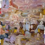 "when the pale beige of the boring middle class mixes with the bright colors of extroverted souls, jesus of nazareth is brought into the stable", 2024, oil on canvas, 160x120cm