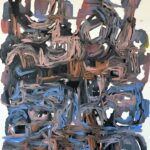 "the noble nature of rusty people", 2024, oil on canvas, 200x145cm