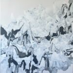 "Climbing the Day", 2025, acrylic on canvas, 200x145cm