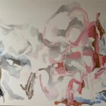 "Hierarchie auf Augenhöhe", 2025, acrylic on canvas, 200x400cm
